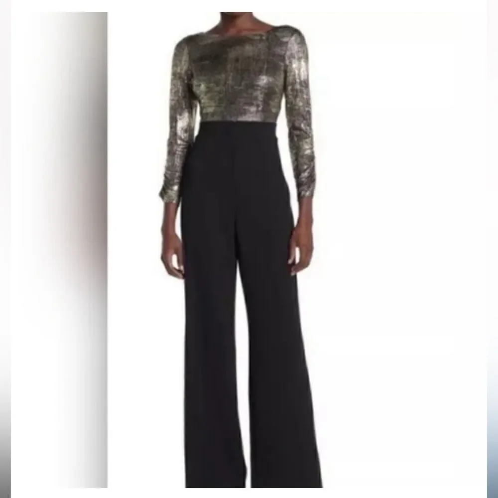 Vince Camuto Black And Gold Jumpsuit size 4 EUC (worn once only)
